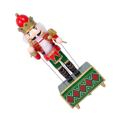 Genérico Caja de música Cascanueces Decoración navideña Cascanueces de Navidad Cajas Figuras de de Navidad Suministros de Haya Rojo