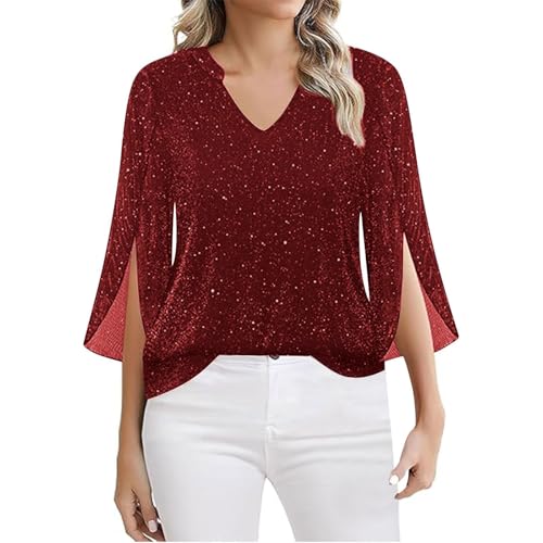 Hauts à paillettes femme amples pour masquer les bras avec style