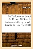  Extrait de l\'ordonnance du roi du 19 mars 1823 sur le traitement et les revues de l\'armée de terre