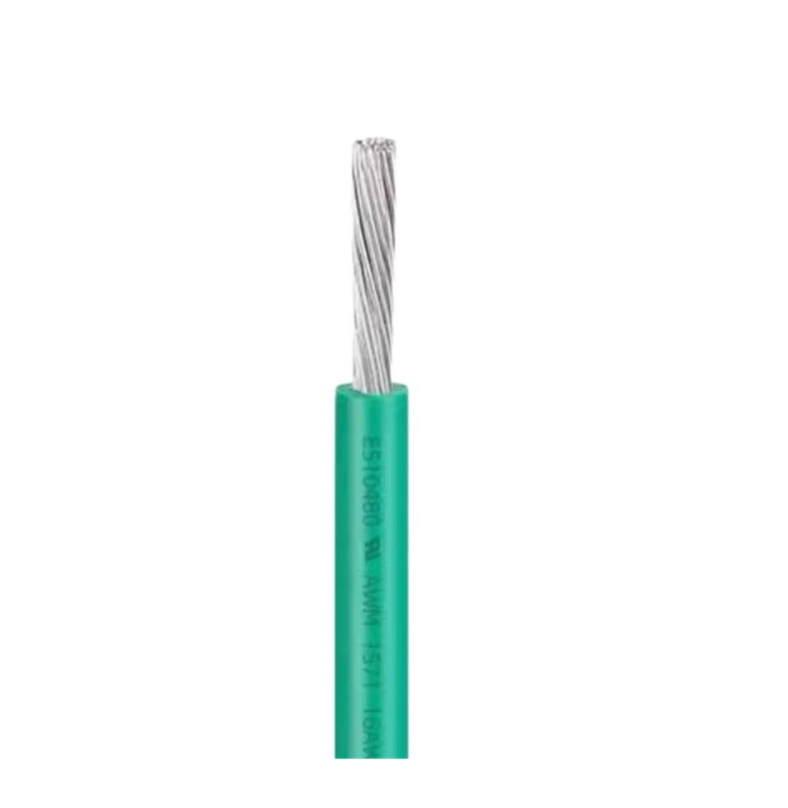Cable Electrónico 5/10/50/100/200/500M UL1571 Flexible 28 AWG De Línea Ambiental Cobre Estañado Aislado PVC(Green,100m 28AWG)