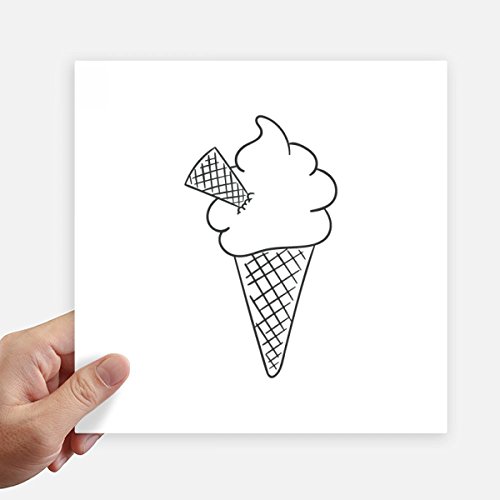Pegatinas cuadradas de conos de helado vinilo pared portatil 20cm 2
