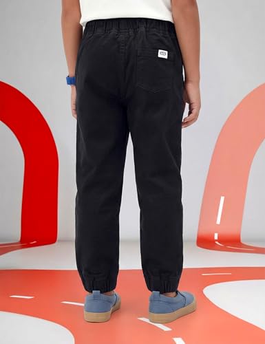 Image of Amazon Brand - Symbol Boy's Cotton Strechable Jogger | Elasticated Waistband and Cuff | Age 2-14 Years