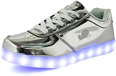 silver light up shoes