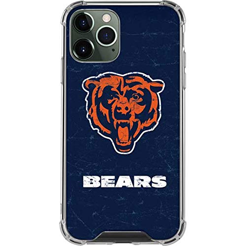Skinit Clear Phone Case Compatible with iPhone 12 Pro Max - Officially Licensed NFL Chicago Bears - Alternate Distressed Design