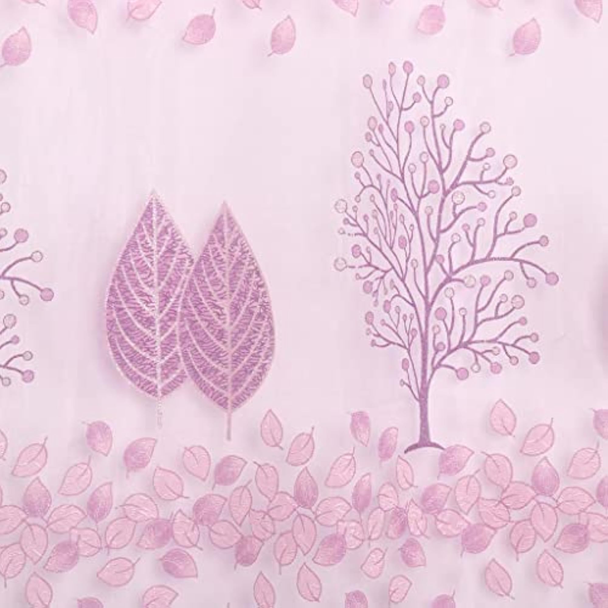 Floral Pattern Window Door Balcony Drape Curtain