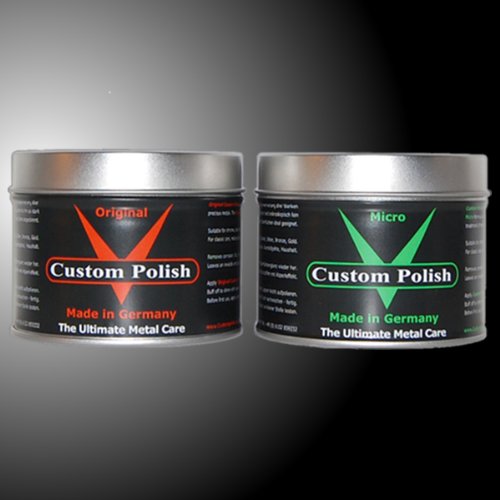 Polierset 2x400g Chrompolitur Alupolitur Polierpaste Edelstahlpolitur