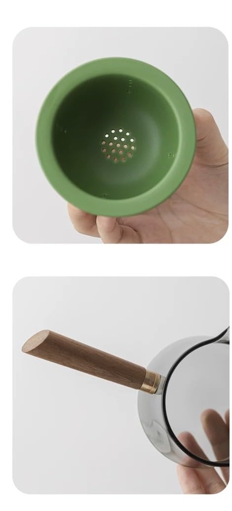 Zestaw Szklanych Czajników O Pojemności 200 Ml | Odporny na wysoką temperaturę zaparzacz do herbaty w stylu chińskim, do herbaty gorącej i mrożonej(Teapot Set)