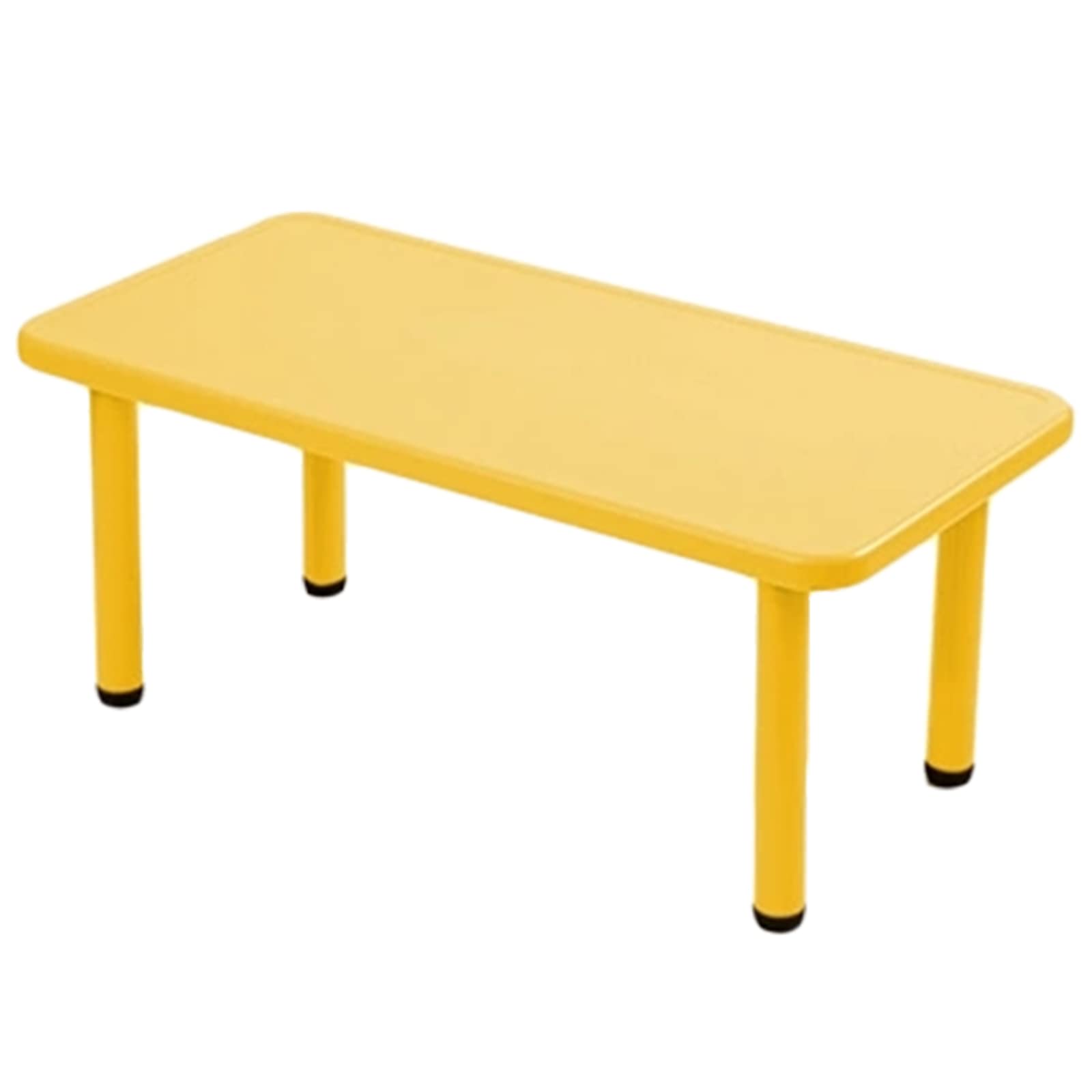 X IANGYUKids Table Square Plastic Table Writing Study Desk Height-Adjustable(Yellow)