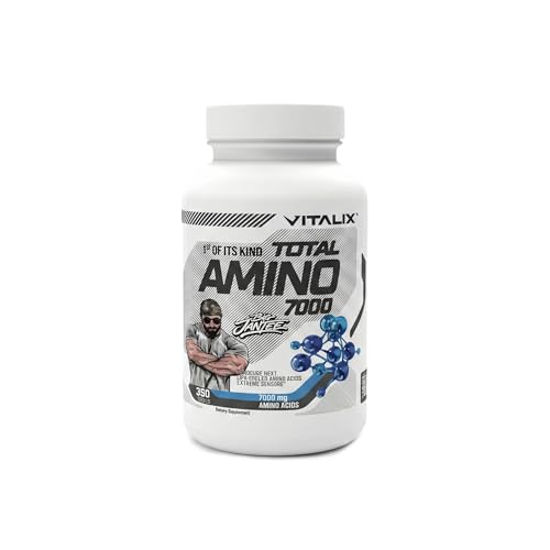 Jantee Amino - Total Amino 7000 - Advanced Amino Acid Complex with BCAAs & EAAs Muscle Recovery Strength & Performance Support 7000mg Amino Acids Per Serving 350 Capsules