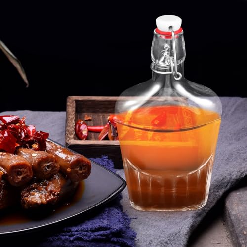 Botella de Vidrio Transparente de 500ml Fácil de Limpiar y Reutilizable 6