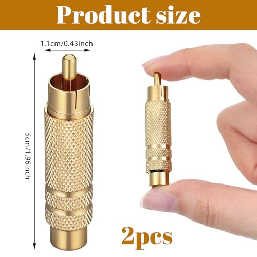 Adaptador RCA a 1/4 pulgada, 2 unidades miniatura 2