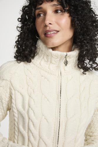 Image of Zippered Wool Sweater by Aran Woollen Mills