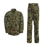 LANBAOSI Men's Tactical Hunting Uniform Combat Suit Shirt Jacket Coat and Pants Set