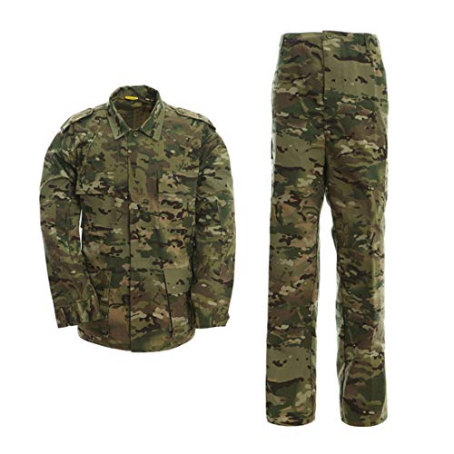 LANBAOSI Men’s Tactical Hunting Uniform Combat Suit Shirt Jacket Coat and Pants Set