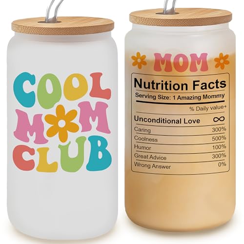 Mothers Day Gifts for Aunt - Cool Aunt Club Coffee Tumbler 40Oz, Best Auntie Gifts from Niece Nephew for Birthday, Presents for First Time & Best Auntie Ever, New Aunty Cup with Handle Straw
