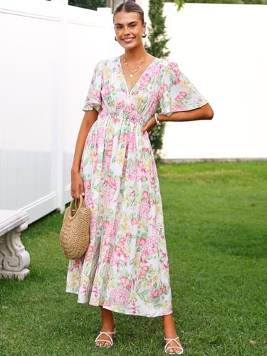 Image of Flessibili Womens Summer Floral Maxi Dress Wedding Guest Party Long Dresses 2026