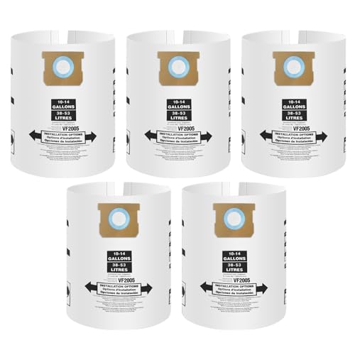 Wynrzyj Bolsas de filtración al vacío de alta eficiencia. Filtro de recogida de partículas desechable para 10 – 14 galones de vacío de filtración de alta eficiencia