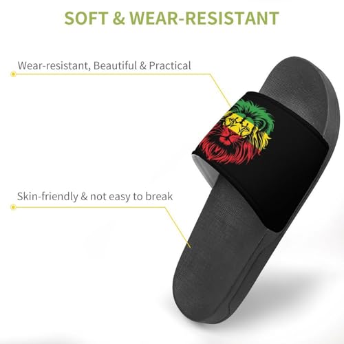 Lion of Judah Reggae Non Slip Slides Sandals for Women Men Quick Drying Shower Shoes for Bathroom Pool Beach3