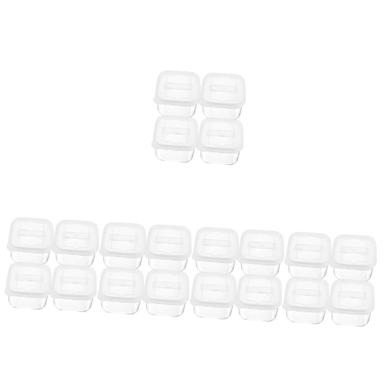 SOLUSTRE 20pièces Conteneurs De Prélèvement Boîtes De Rangement Avec Couvercle Et Étiquettes Pour Échantillons De Laboratoire Et Aliments