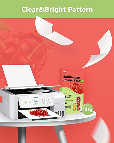 Stampcolour Sublimation Paper 8.5X14 Inches 130 Sheets Heat Transfer Paper For Any Epson Hp Canon Sawgrass Inkjet Printer With Sublimation Ink For Sublimation Tumbler Blank,T-Shirts,Diy 125Gsm #TOP3