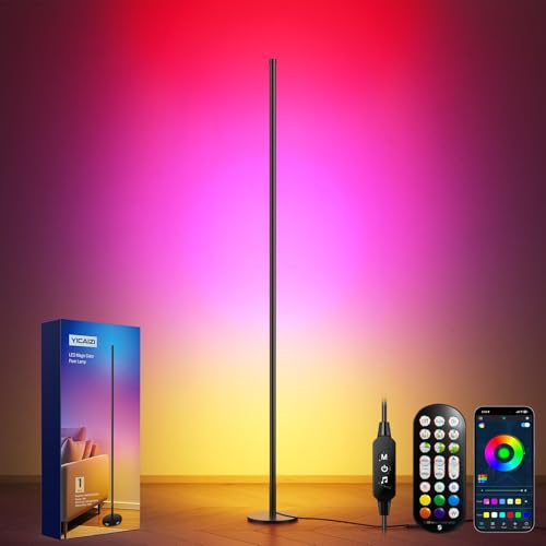 YICAIZI Lampada da terra a LED per soggiorno – 160 cm RGB Piantana Lampada da Terra Dimmerabile...