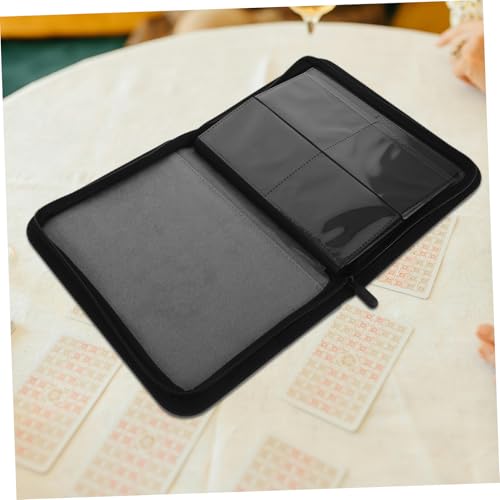 Album de rangement porte-cartes avec finitions soignées et zip durable
