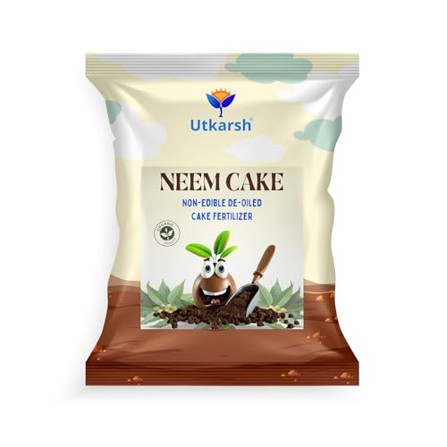 Image of Utkarsh Neem Cake Powder for Plants, Organic Neem Khali Fertilizer for Home Garden, Manure for Flowers, Vegetables & Lawn, Pest Repellent (5 Kg; Pack of 1)