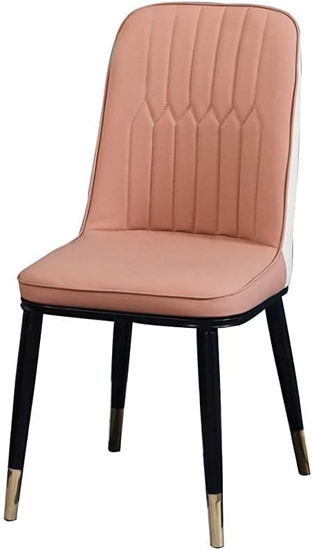 NZDY ダイニングチェアキッチンダイニングチェア、レザーメタルラック