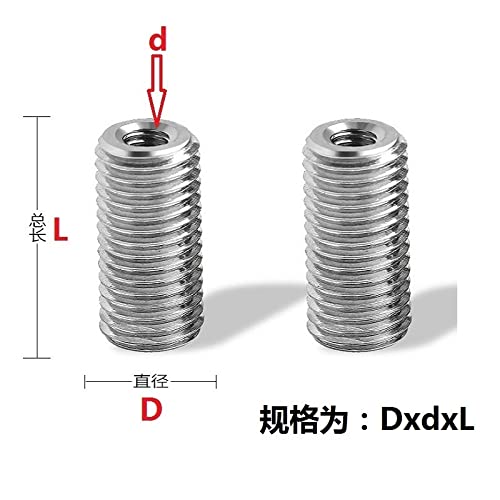 5 個 304 ステンレス鋼アダプタージョイントネジ内側と外側のネジ接続ナット M4 M5 M6 M8 M10 M12 M14 M1