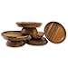 RoRo 6 Inch Acacia Wood Appetizer/Cupcake Stands, Set of 4