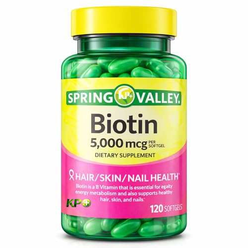 Image of KP+ Biotin 5,000 mcg | Hair, Skin & Nail Health | Gluten Free | 120 Softgels | Pack of 1