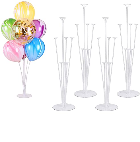 4 Stück Ballonständer Kit Ballonständer Halter Ballon Stick Halter Tischballonständer Zubehör für Party Geburtstag Hochzeitsdekoration Cover