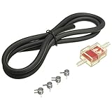 100% nuevo! Filtro de combustible de motocicleta - TOOGOO(R)Filtro W de combustible de gas en linea de 6mm de motocicleta / Clip de tubo de gasolina