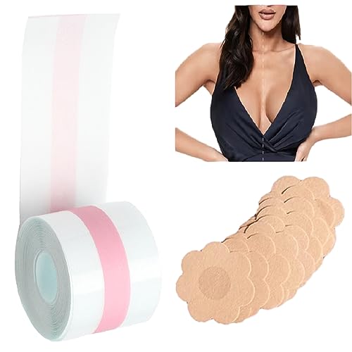 Wieysdoo Clear Brust Boob Tape BH Lift Up Selbstklebendes Push-Up-Band...