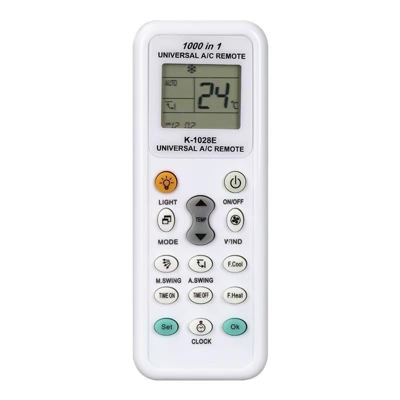 Telecommande Universelle clim, Télécommande Universelle pour Climatisation avec 1000 Codes, Compatible avec 99,99% des Climatiseurs, Écran LCD 1,8 Pouces,...