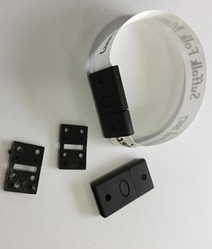 Armband-Sicherheits-Schließe, 15 mm x 10 Sets oder x 50, ideal für Armbänder, Partys oder Festivals, temporäre Halsbänder, hochwertig -, 15mm x 50 sets