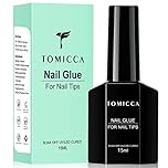 TOMICCA Gel Nail Glue - 15ml/4 in 1 Super Strong Nail Glue Compatible with Acrylic-Nails, Soft Gel Nail Tips and Press On Nails (Curing Needed), Convenient and Fast, Long Lasting and Easy to Use