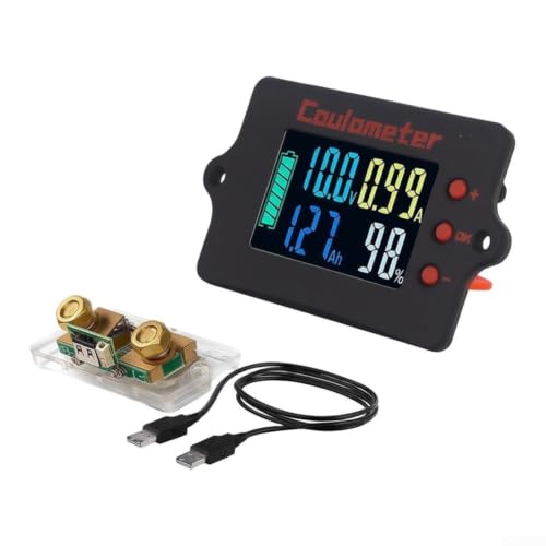 Image of DC Power Monitor with Shunt 100A LCD Display(Color screen)