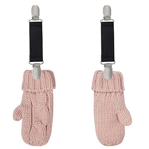 Mitten Clips Kids Winter Glove Clips Stainless Steel Fit Dress Clips Elastic Glove Caps Clip for Baby Kids Toddler and Adults3