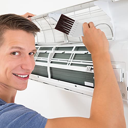 Kinmad 4 Pieces Air Conditioner Condenser Fin Cleaning Brush Coil Condenser Fin Straightener Comb Stainless Steel Air Refrigerator Fin Cleaner Whisk Brush #TOP3