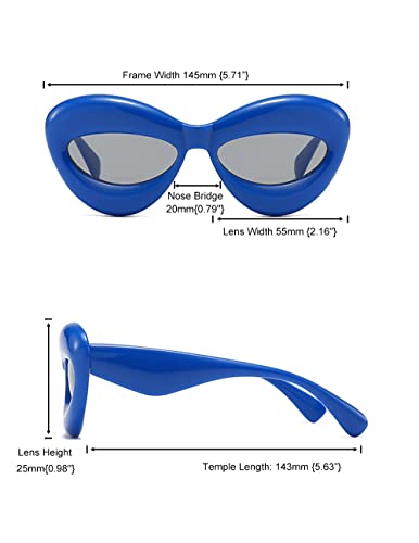 Image of Fashion Inflated Cat Eye Sunglasses for Women Sexy Cute Lip Shaped Sun Glasses