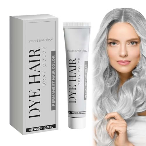 Temporäre Haarfarbe Grau - Auswaschbar Haarfarben Wachs - Color Hair Wax Graue Haare für Halloween Party & Alltag - Sofortige Graue Haarfarbe - Instant Hair Cream Mud Styling für Männer Frauen- 100g