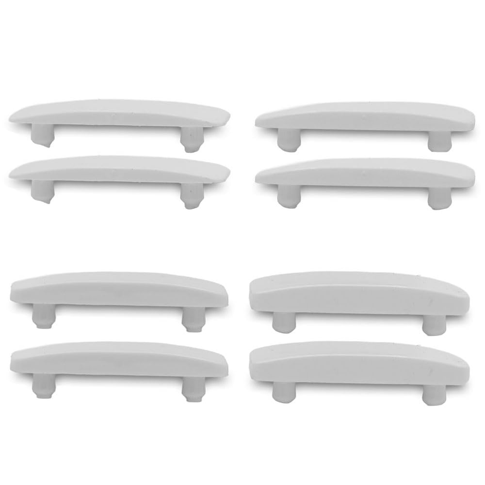 Cockspur Window Handle Wedge Striker Plates White Mixed Pack - 2 of Each Size