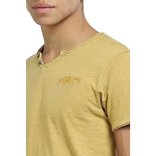 Image of Jack & Jones Men's Cotton Solid Slim Fit T-Shirt