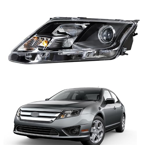labwork Headlight Assembly Replacement for Fusion 2010-2012 Halogen Clear Lens Black Interior Driver Side FO2502273