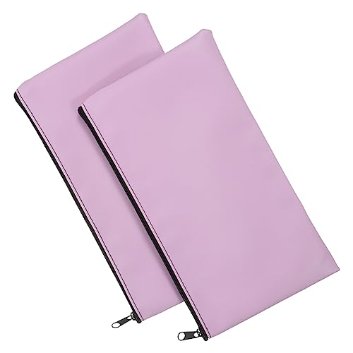 2pcs Zipper Lock Bill Bags for Storage Money Pouches Lottery Ticket Holders Receipt Holder Money Bag for Cash