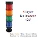 1pcs 4 Layer 5 Layer Multilayer Safety Industrial Stack Light LED LTP Lamps Normal Flash DC 12V 24V AC 110V 220V(4 Layer 220V)