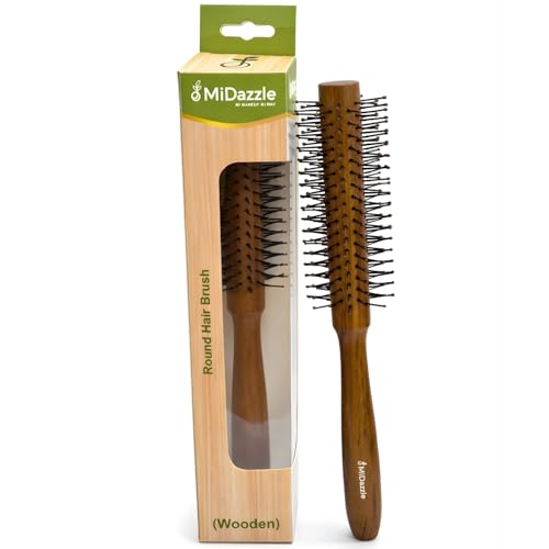 Image of Midazzle Wooden Classy Hair Brush for Women & Men - Premium Natural Wood Paddle Brush, Anti-Static, Detangling Hair Comb for Smooth, Frizz-Free & Healthy Scalp Massage - Classy Finish