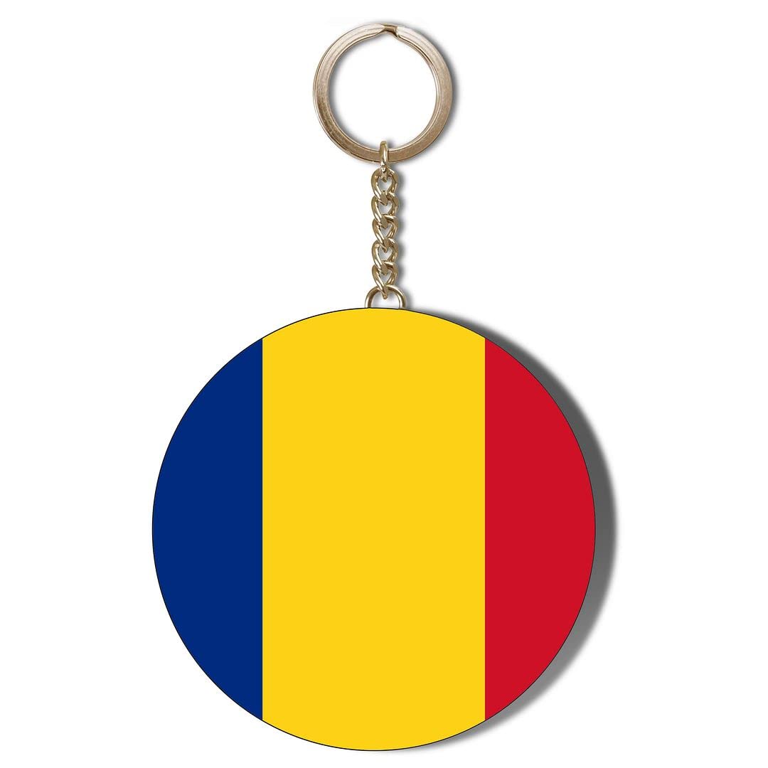 Gift Insanity White Romania Flag 55Mm Keyring Bottle Opener