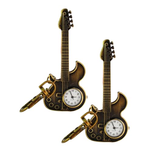Llaveros de guitarra con reloj de accesorios para único y funcional como regalo original